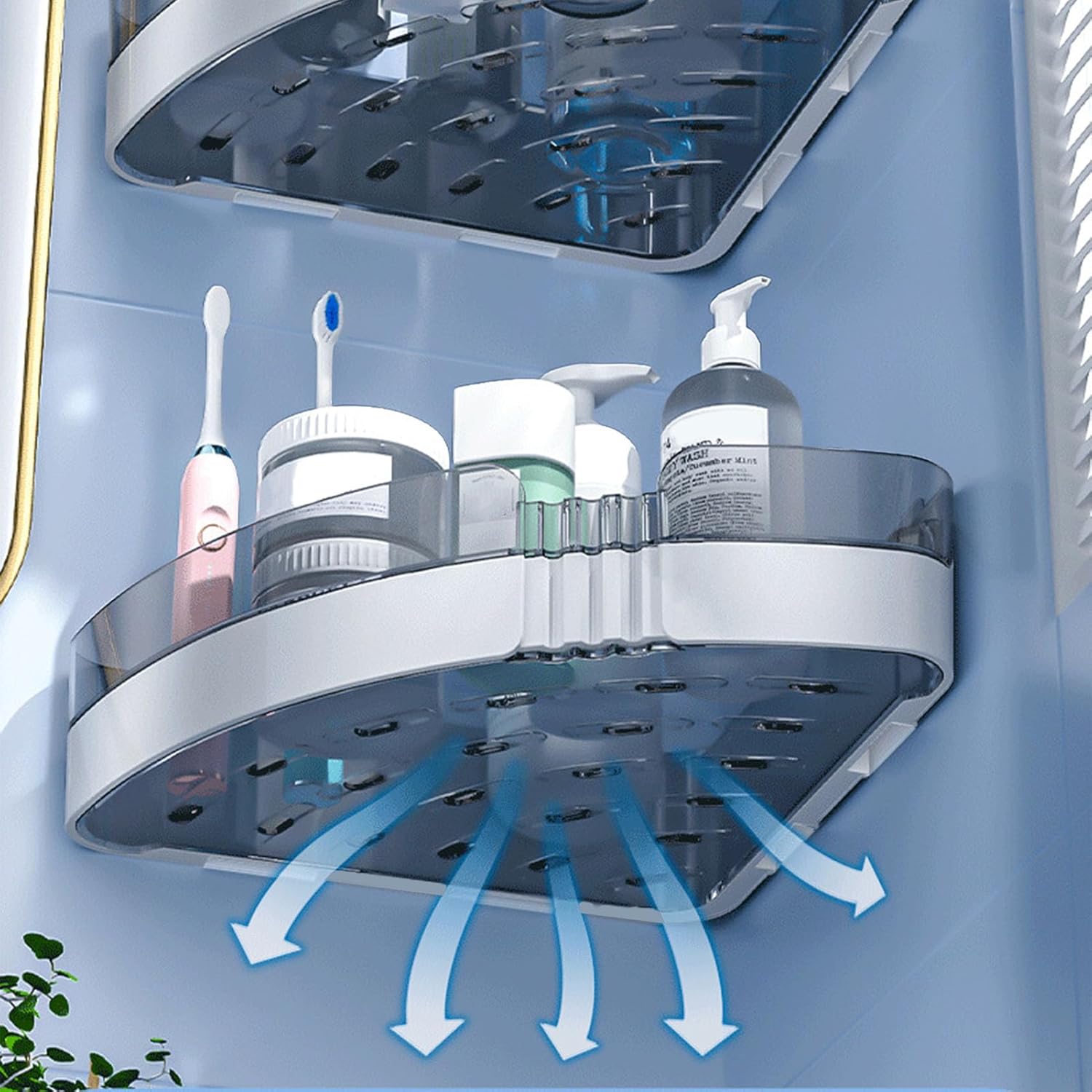 DSOPV Shower Caddy with Double Layer Blue