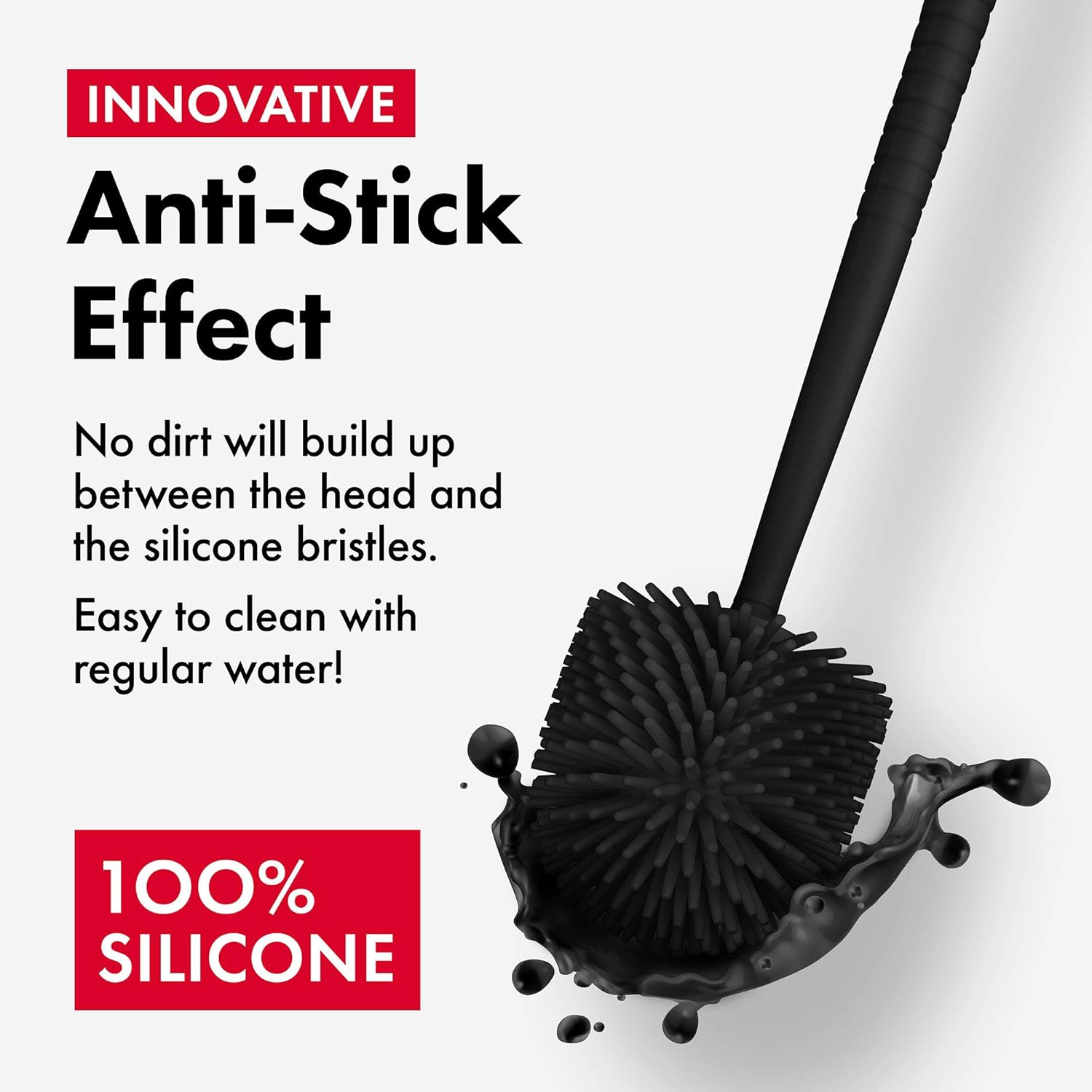 Tyroler Bright Tools Toilet Brush Set - Black