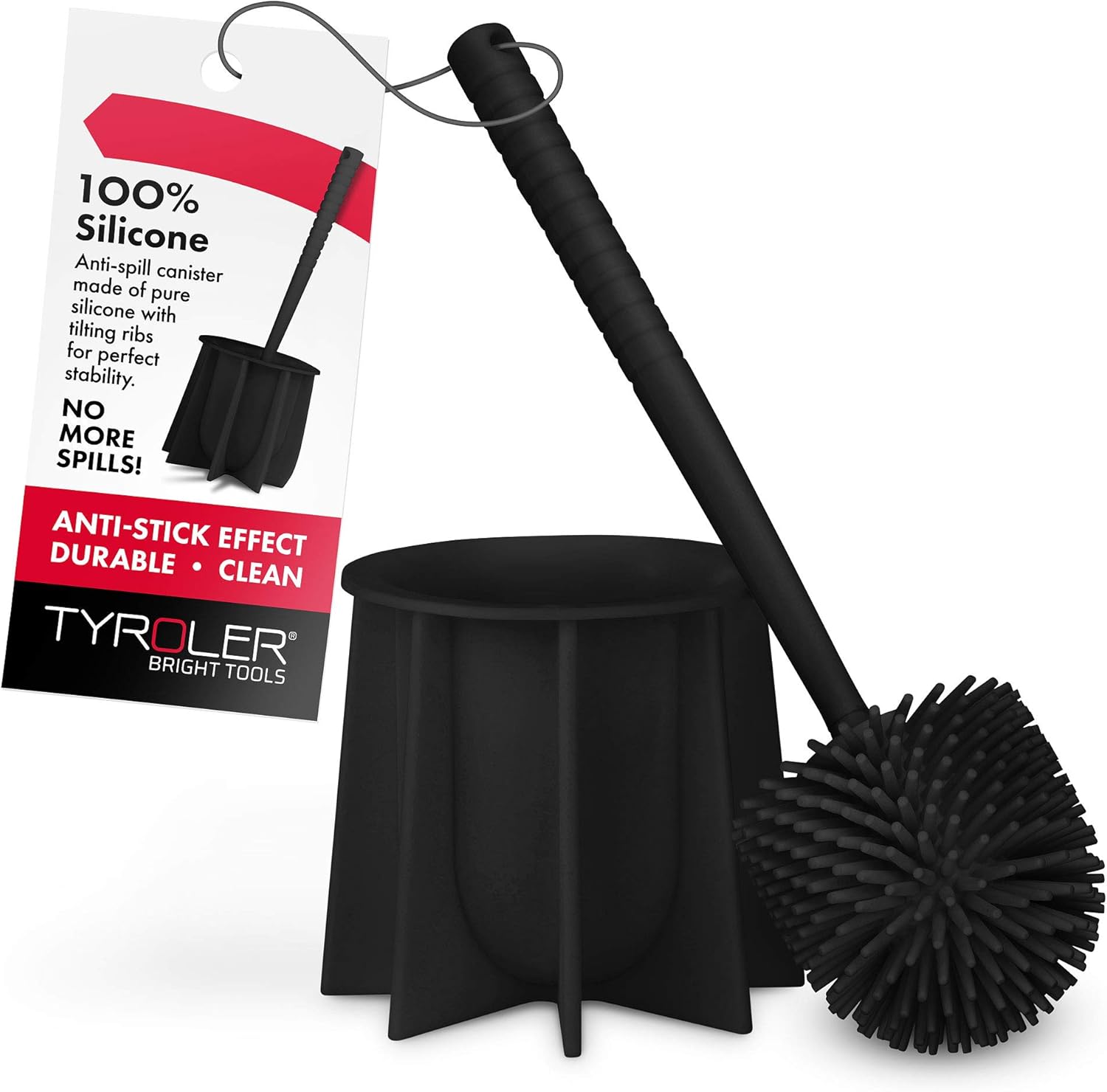 Tyroler Bright Tools Toilet Brush Set - Black