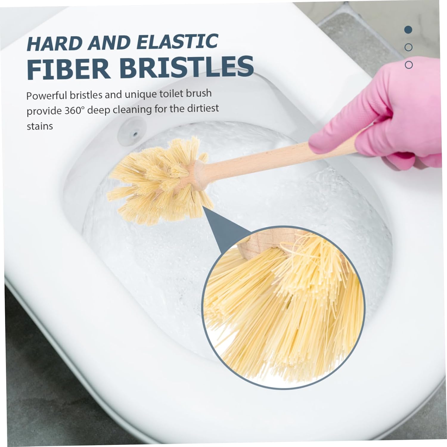 KOMBIUDA 360 Deep Cleaning Toilet Brush with Anti-Slip Handle