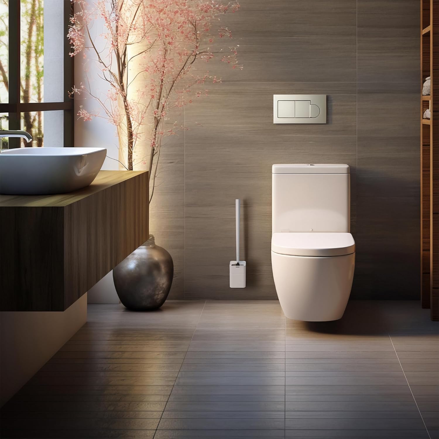 Broombi Sani-Flex Toilet Brush with Drip-Less Holder