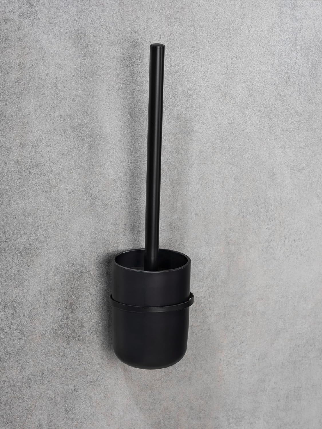 WENKO Turbo-Loc Toilet Brush Holder Set Black