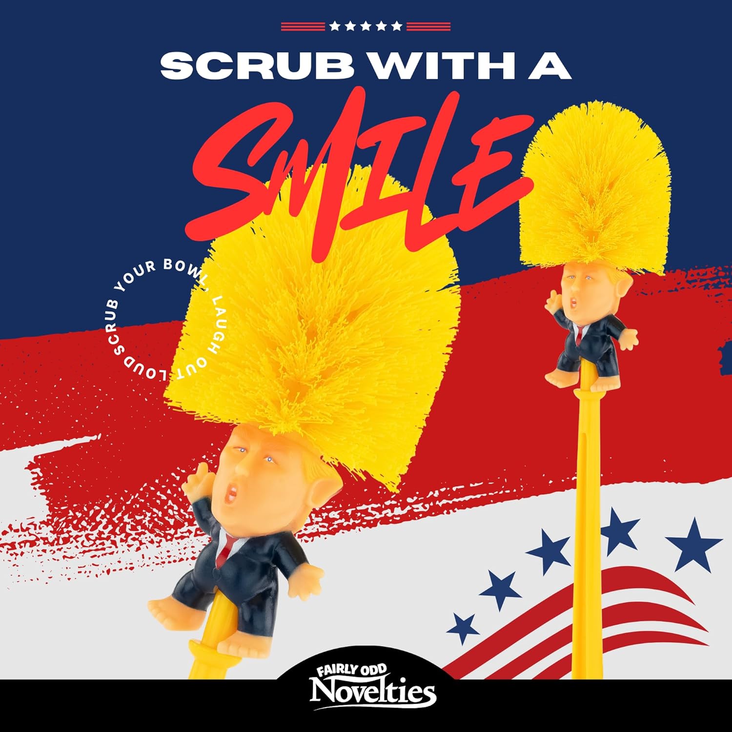 Donald Trump Toilet Bowl Brush Funny Political Gift