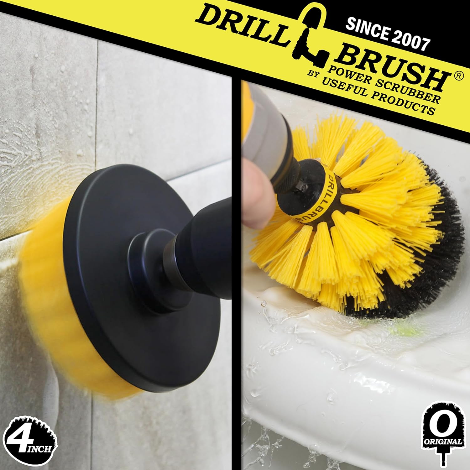 Drillbrush 2-Piece Shower Cleaning Brush Set