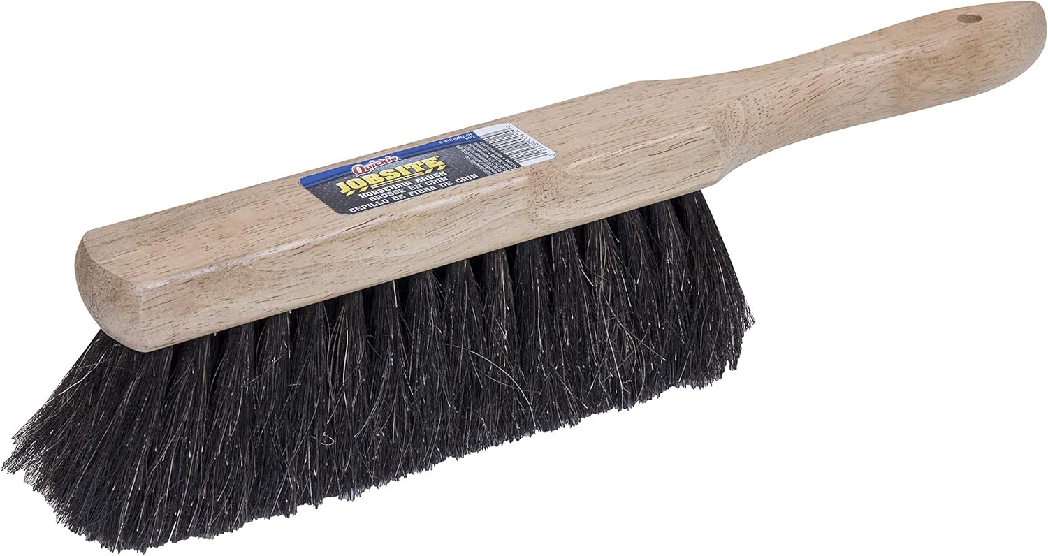 Quickie Horse Hair Bench Brush with 135 Inch Wooden Handle
