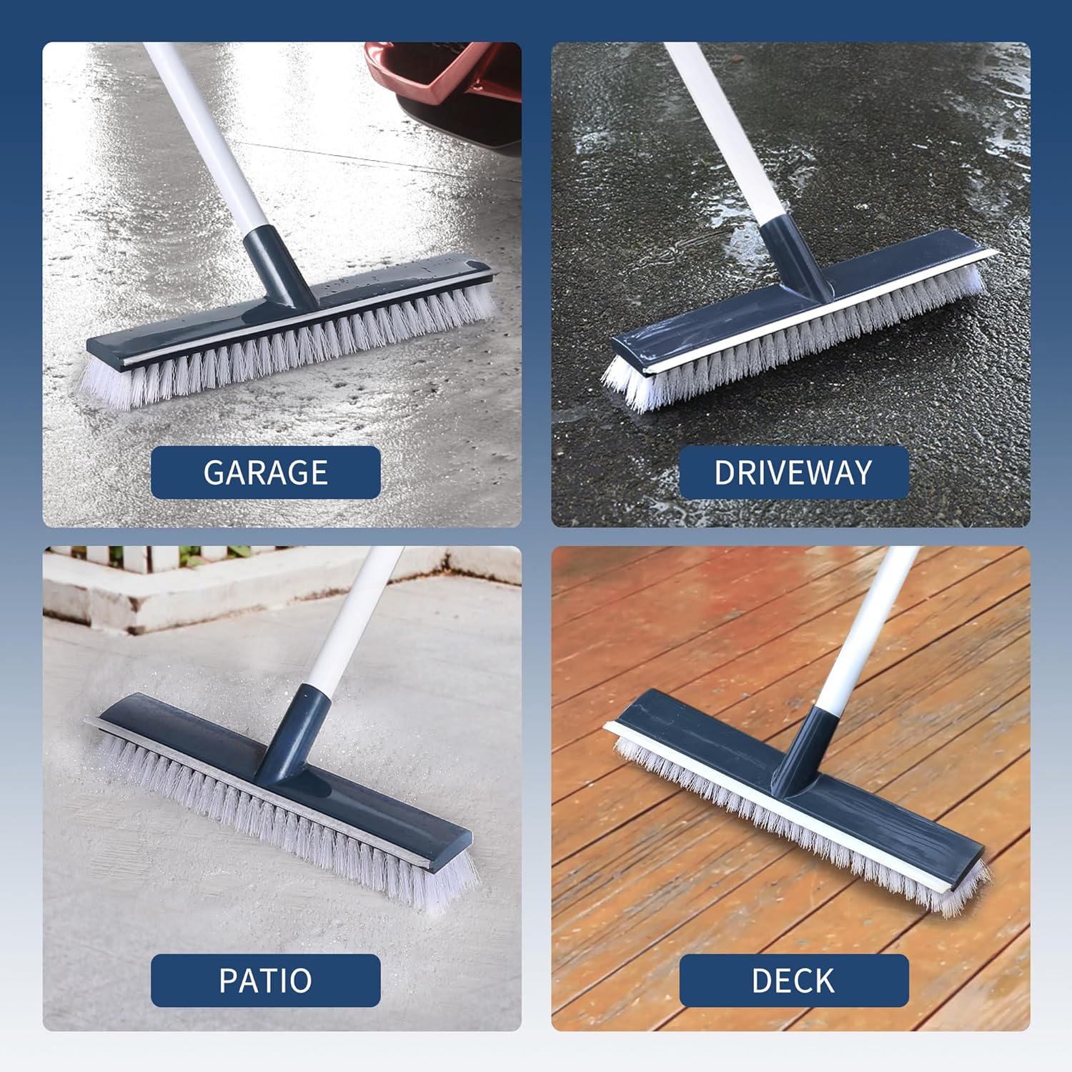 BOOMJOY Floor Scrub Brush Toilet Brush Set