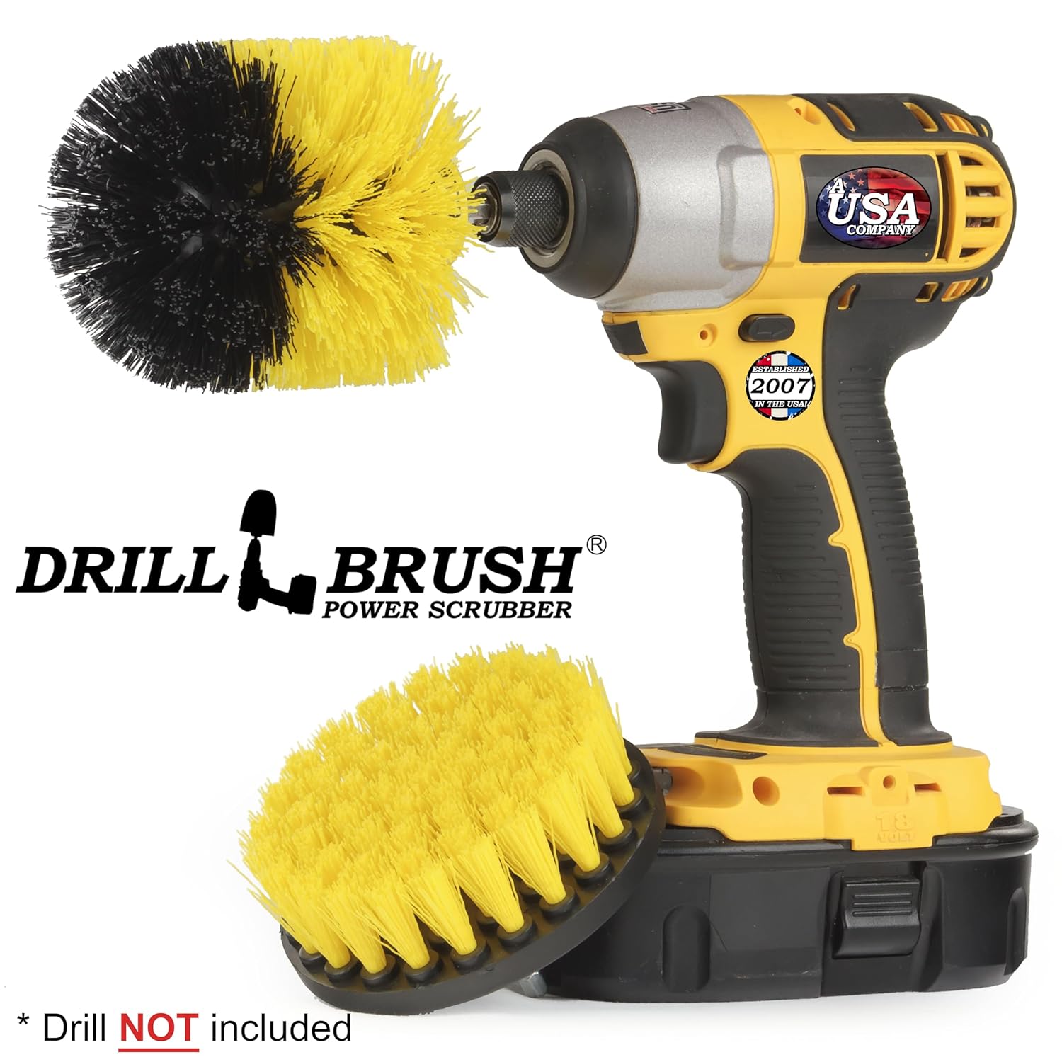 Drillbrush 2-Piece Shower Cleaning Brush Set