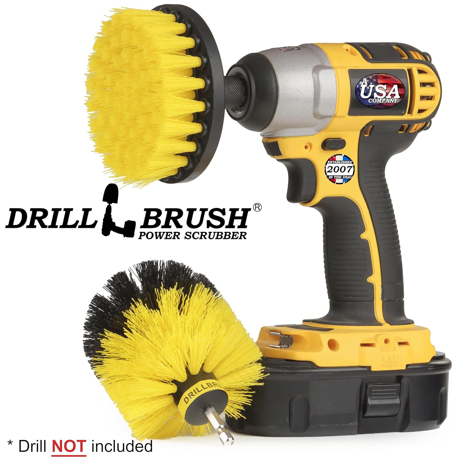 Drillbrush 2-Piece Shower Cleaning Brush Set