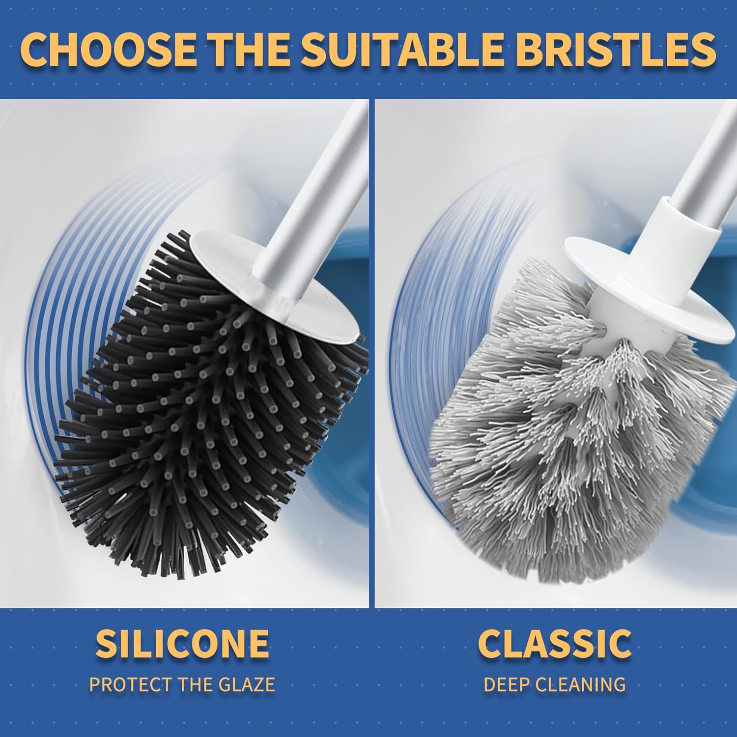 BOOMJOY Toilet Cleaning Bundle with 15 Pads and Classic Brush