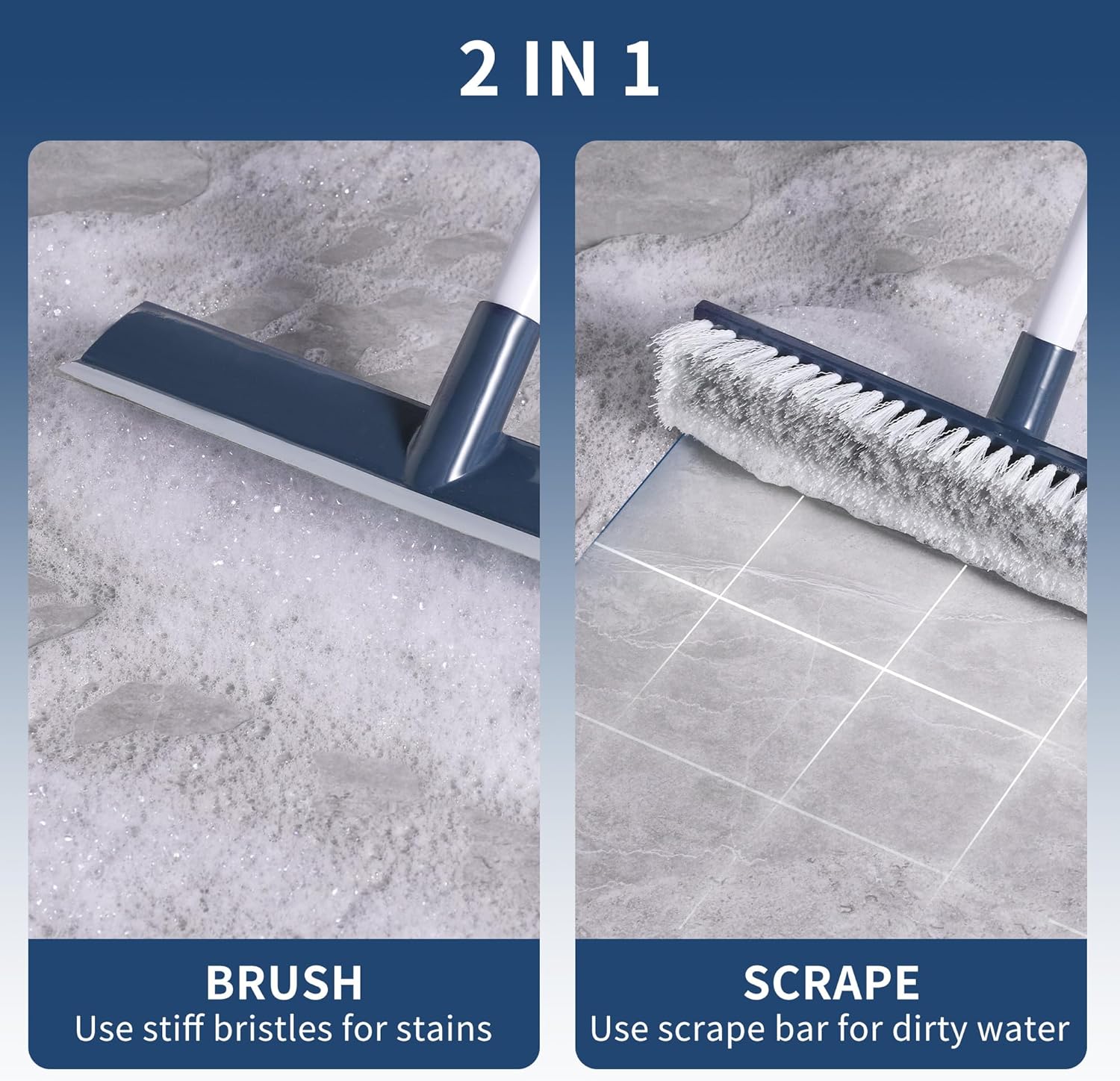 BOOMJOY Floor Scrub Brush Toilet Brush Set
