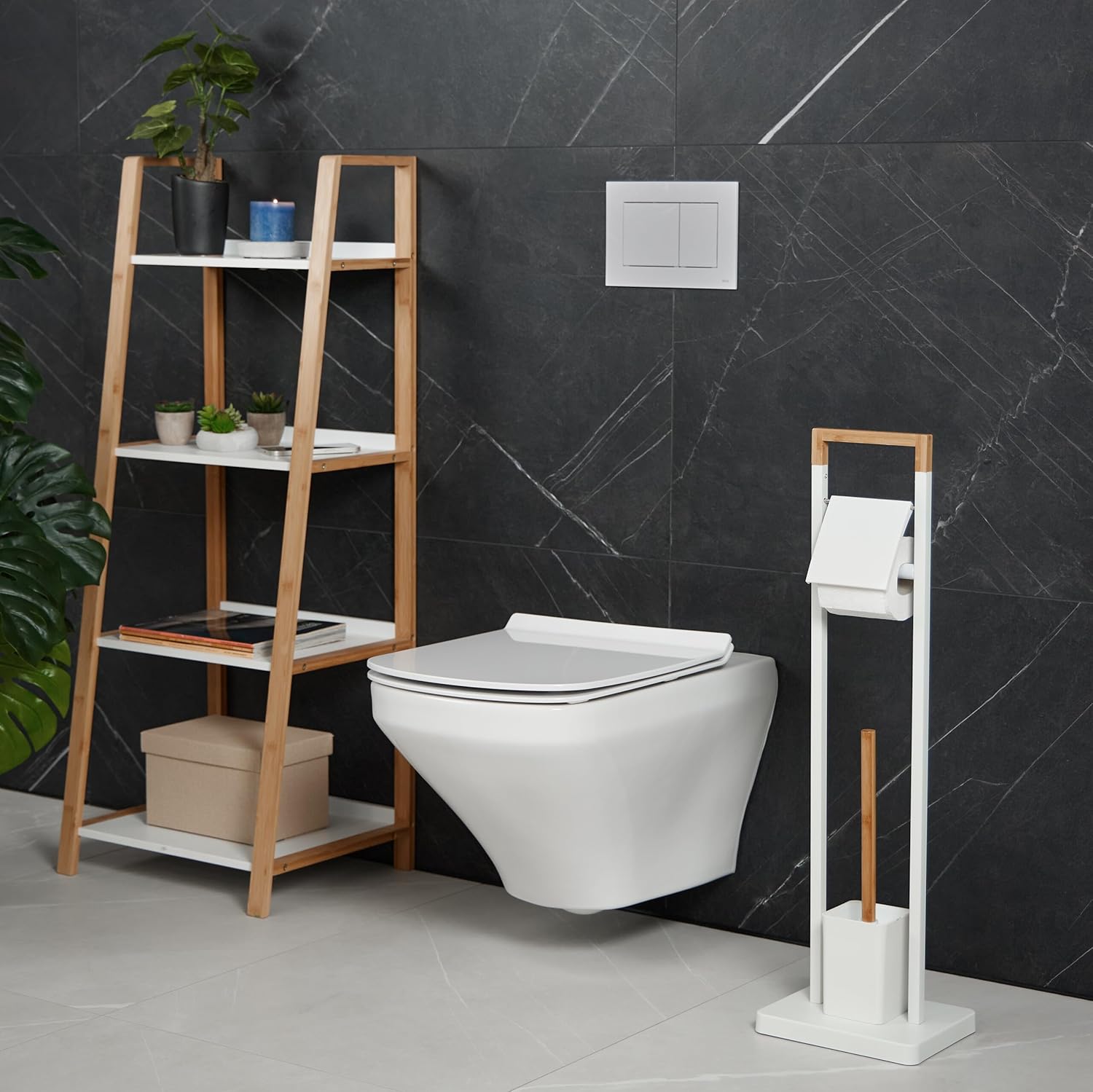 Relaxdays WC Set - 77 x 23 x 18 cm