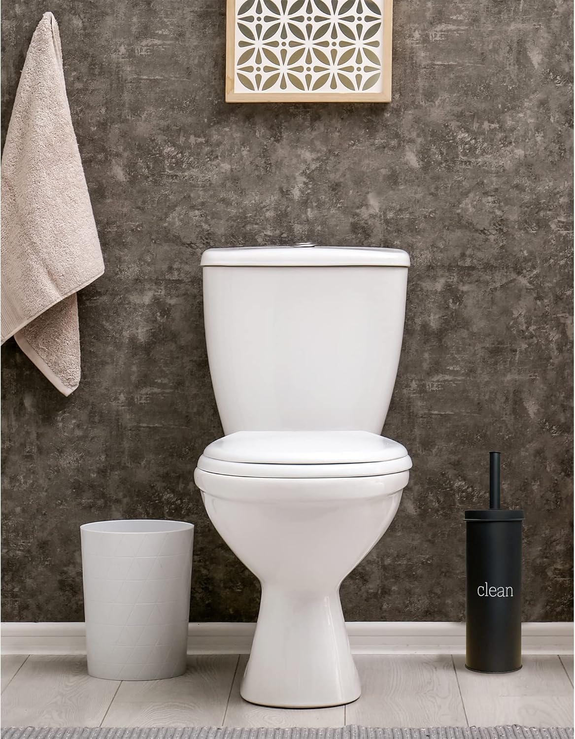 AuldHome Design Farmhouse Toilet Brush Holder Set