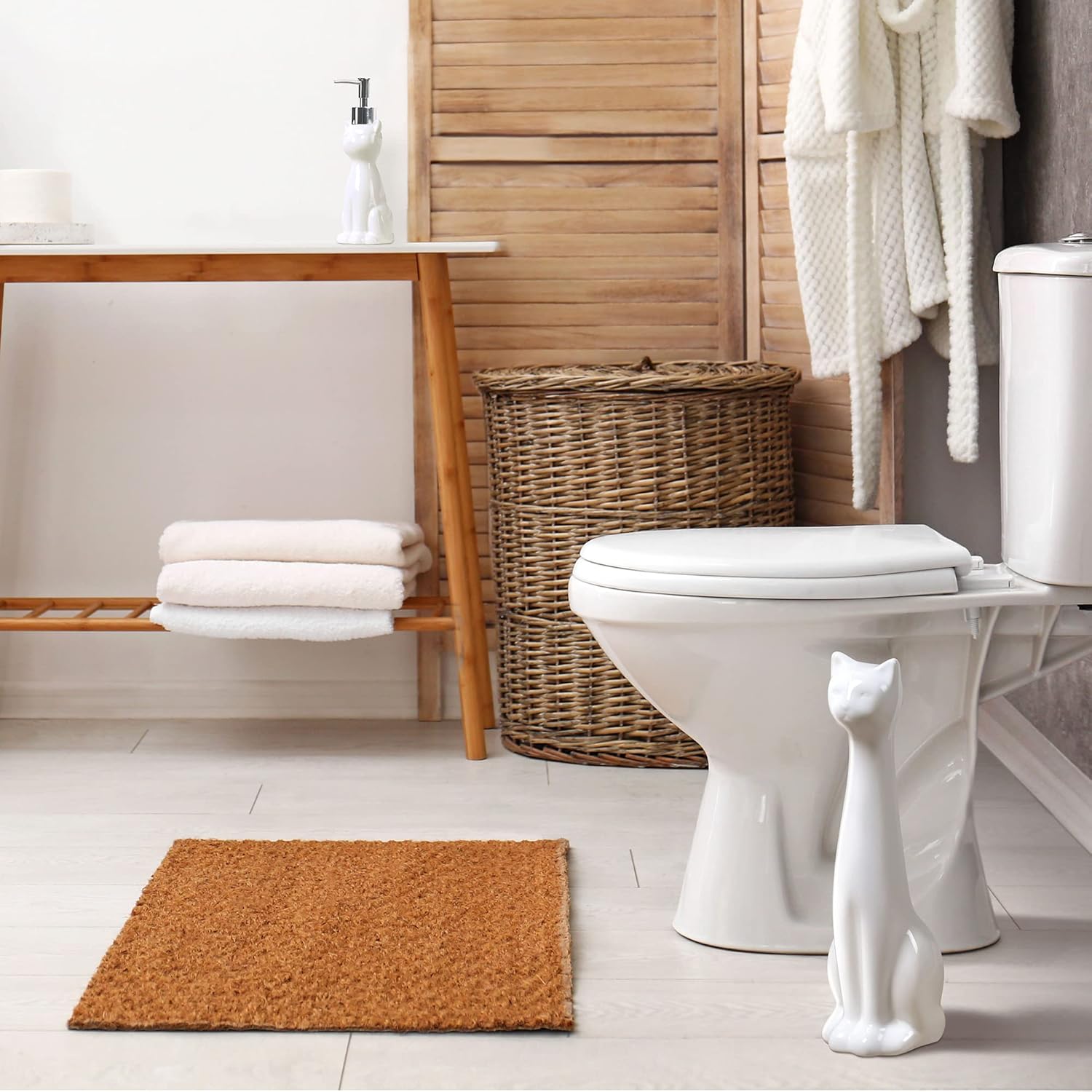 Allure Home Creation Cat Toilet Brush Holder 3-Piece Set