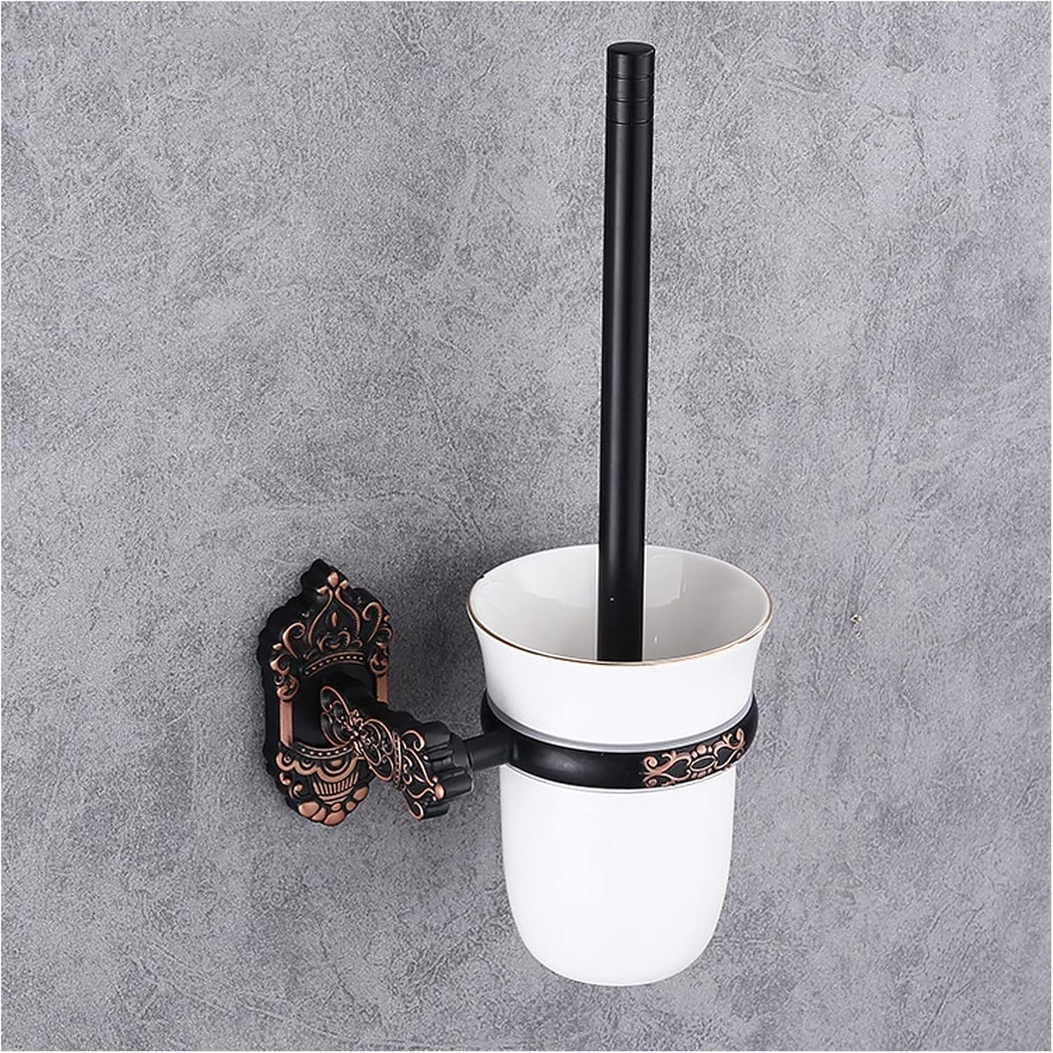 YIORYO Toilet Brush Set with Holder Modern and Durable