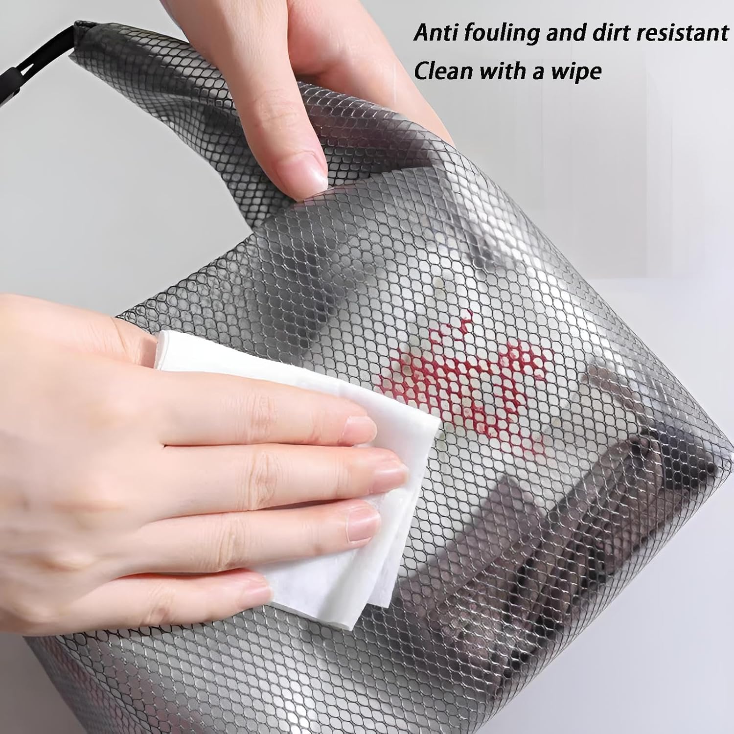 Enignic Mesh Shower Caddy Portable with Handle - Grey