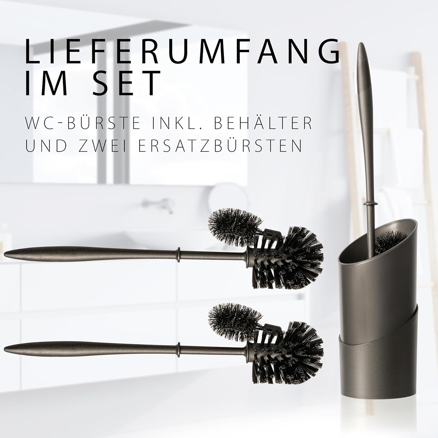Hausfelder Toilet Brush Set with Holder