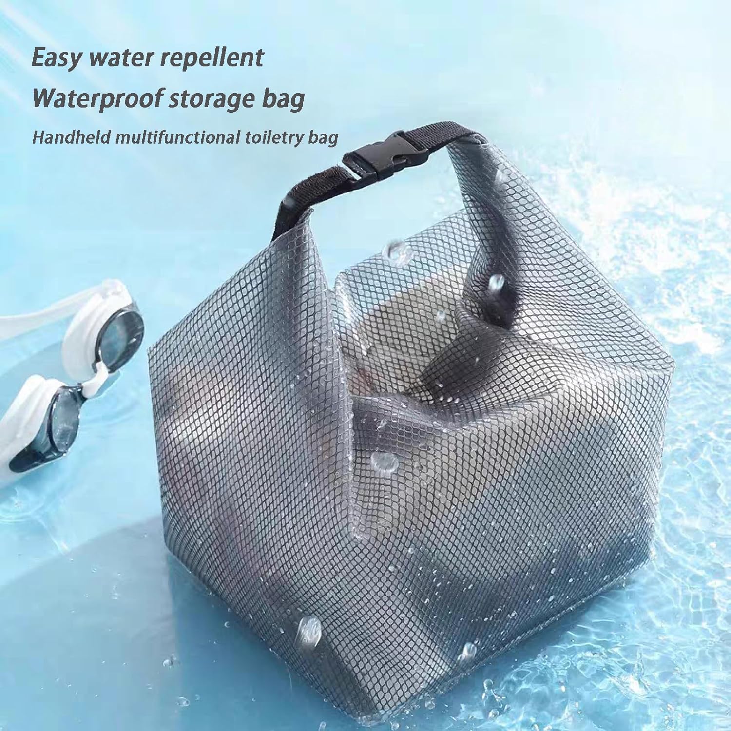 Enignic Mesh Shower Caddy Portable with Handle - Grey