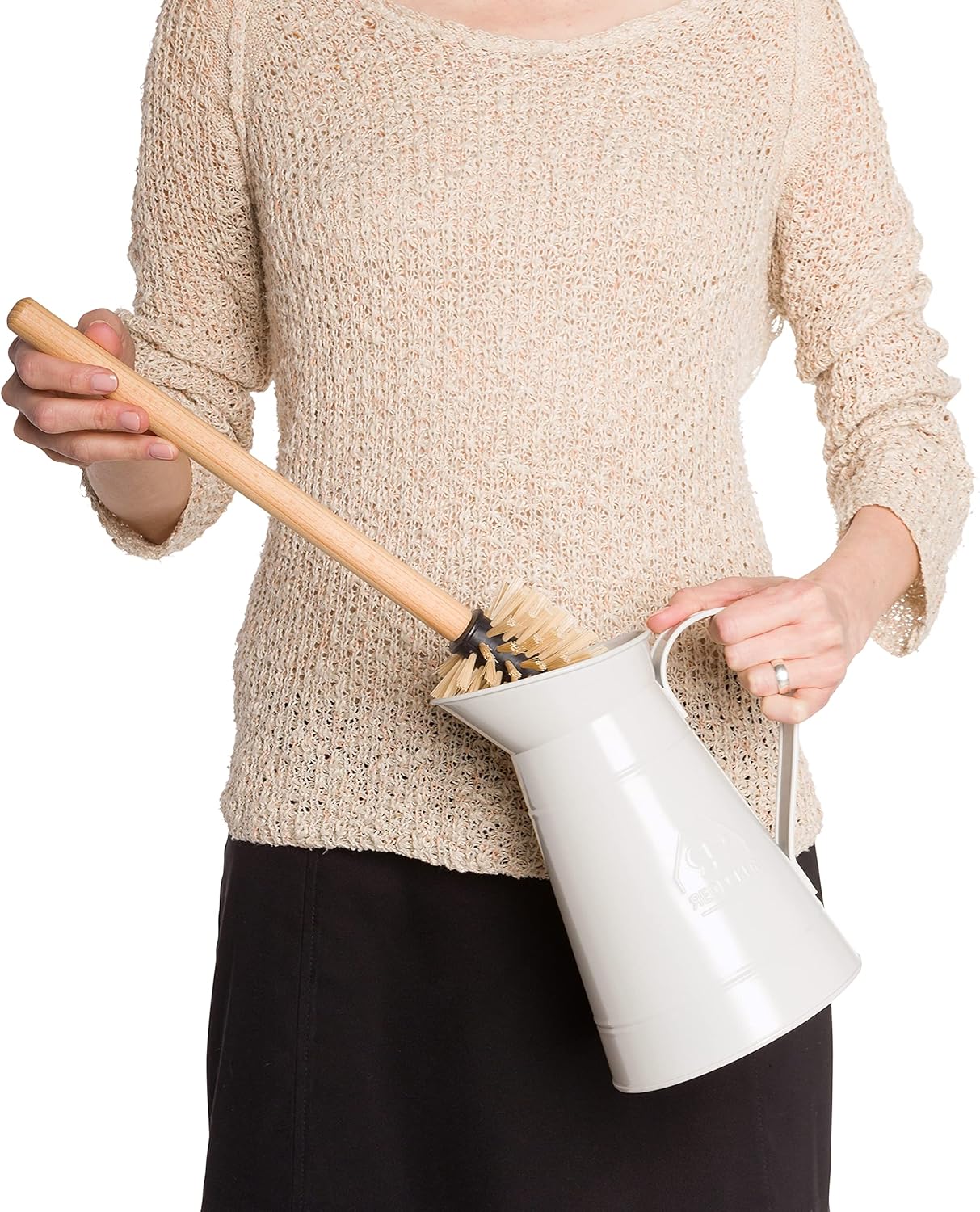 Redecker German-Made Toilet Brush Set with Beechwood Handle