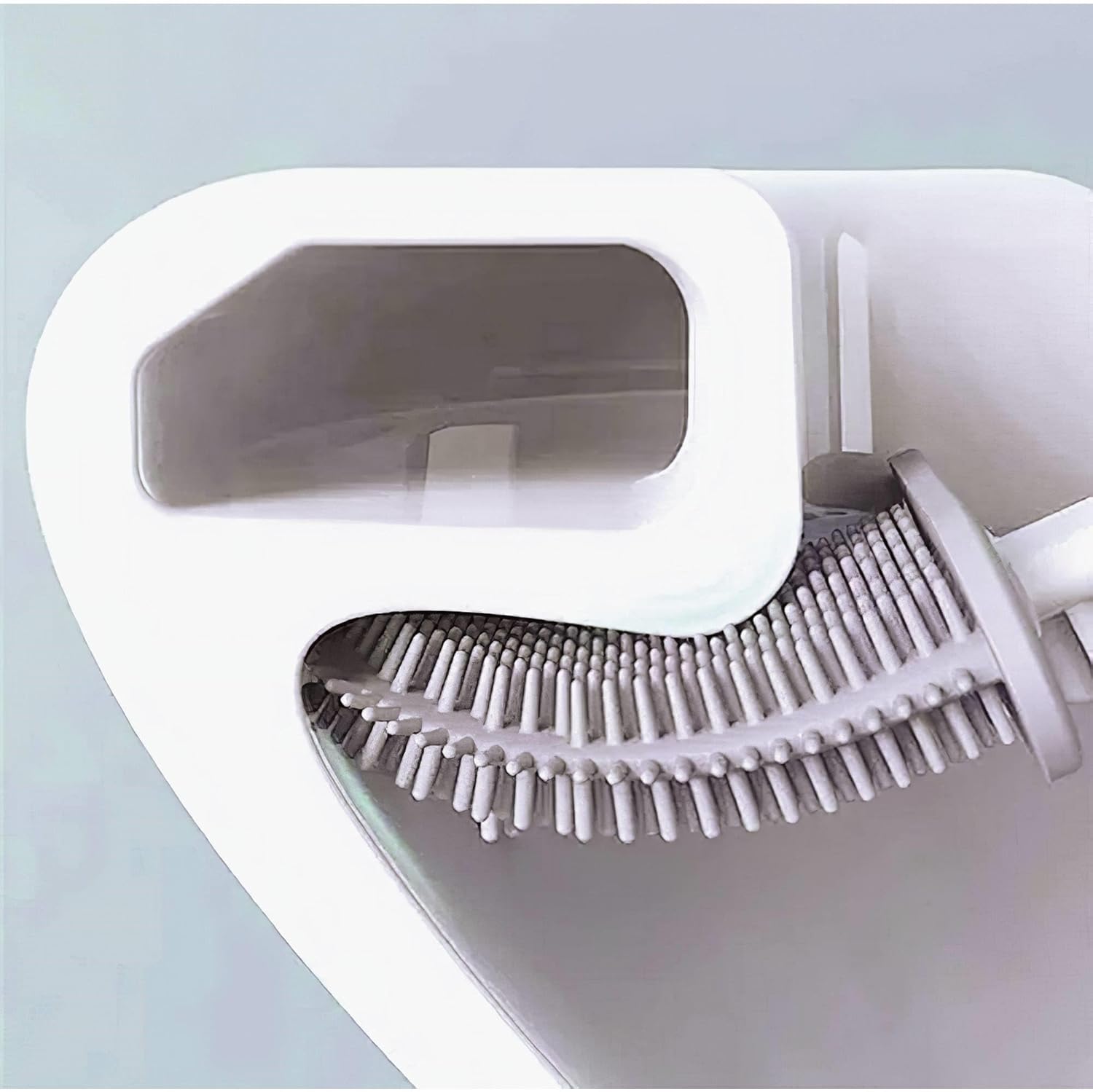 WELL HOME Toilet Brush and Holder White 360 Deep Cleaning